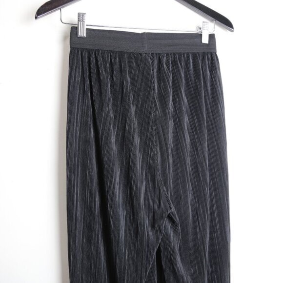Dynamite Black High-Rise Pleated Flowy Relaxed Wide-Leg Pants Size Small - Picture 6 of 6